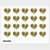Creative Modern Faux Gold Metallic look Blank Hart Sticker (Vel)