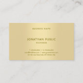 Creative Modern Faux Gold Sjabloon Elegant Top Visitekaartje (Achterkant)