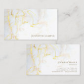Creative Modern Gold Marble Elegant Professional Visitekaartje (Voorkant / Achterkant)