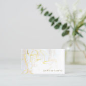 Creative Modern Gold Marble Elegant Professional Visitekaartje (Staand voorkant)