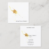 Creative Modern Gold Splash Elegant Sjabloon Vierkante Visitekaartje (Voorkant / Achterkant)