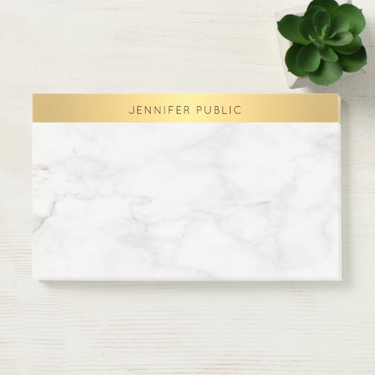Creative Modern Goud en Marmer Elegante Sjabloon Post-it® Notes (Kantoor)
