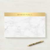 Creative Modern Goud en Marmer Elegante Sjabloon Post-it® Notes (Op bureau)