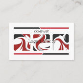 Creative Modern Kantoor 3 Keuze Logo Rood Zwart SE Visitekaartje (Achterkant)