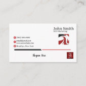 Creative Modern Kantoor 3 Keuze Logo Rood Zwart SE Visitekaartje (Voorkant)