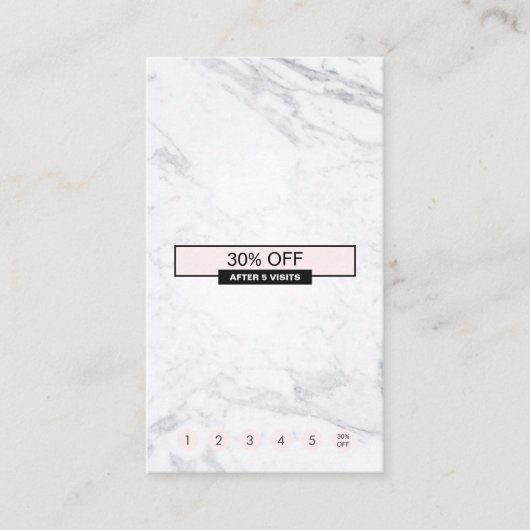 Creative modern marble PastelRoze Loyalty Verticaa Visitekaartje (Voorkant)