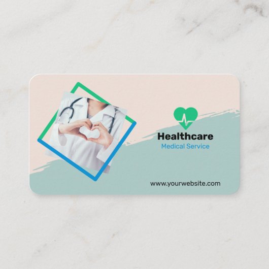 Creative Modern Medical Service Visitekaartje (Achterkant)