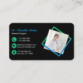 Creative Modern Medische Dienst Zwart Visitekaartje (Voorkant)