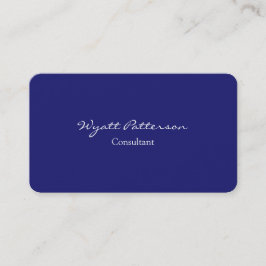 Creative Modern Midnight Blue Plain Unieke Visitekaartje