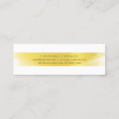 Creative modern, minimaal design Gold Luxe Mini Visitekaartje (Achterkant)