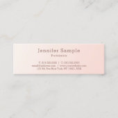 Creative Modern Minimal Design Simple Pink Cute Mini Visitekaartje (Voorkant)