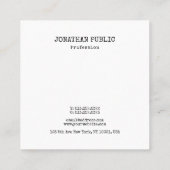 Creative Modern Minimal Design Sjabloon Cool Vierkante Visitekaartje (Achterkant)