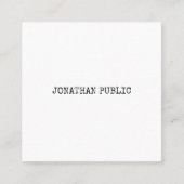 Creative Modern Minimal Design Sjabloon Cool Vierkante Visitekaartje (Voorkant)