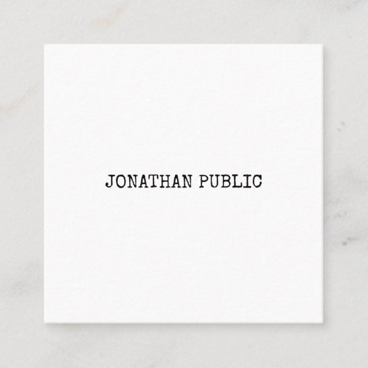 Creative Modern Minimal Design Sjabloon Cool Vierkante Visitekaartje (Voorkant)