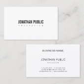 Creative Modern Minimal Professional B&W Plain Visitekaartje (Voorkant / Achterkant)