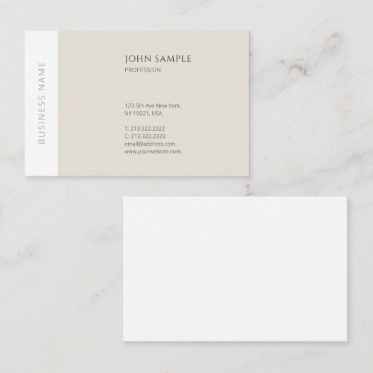 Creative Modern Minimal Professional Elegant Visitekaartje (Voorkant / Achterkant)