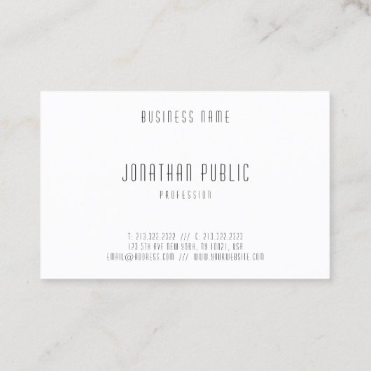 Creative Modern Minimal Professional-Sjabloon Visitekaartje (Achterkant)