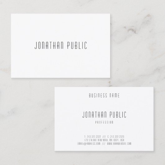 Creative Modern Minimal Professional-Sjabloon Visitekaartje (Voorkant / Achterkant)