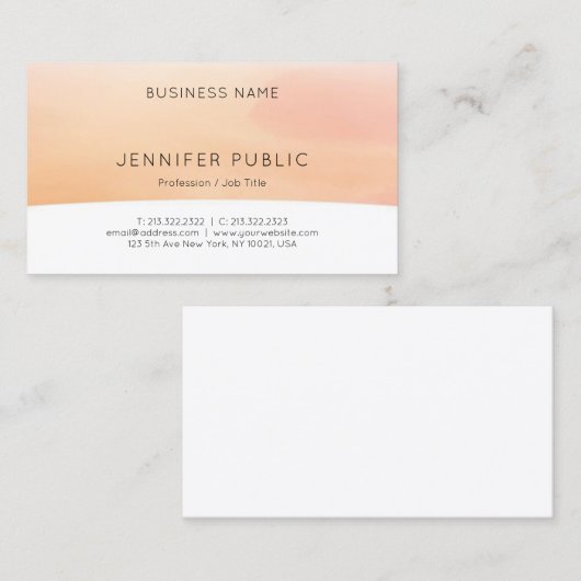 Creative Modern Minimal Professional-Sjabloon Visitekaartje (Voorkant / Achterkant)