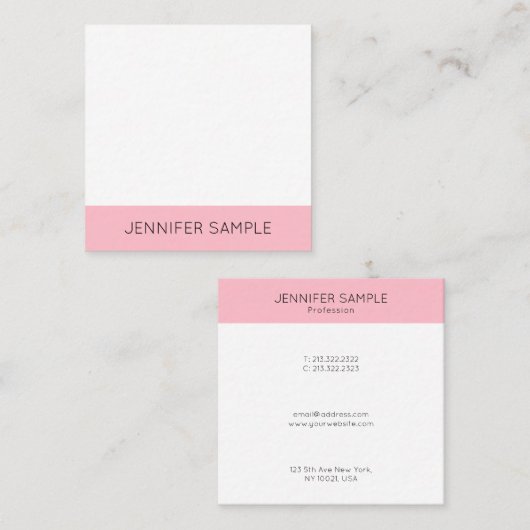 Creative Modern Minimalist Design Sjabloon Vierkante Visitekaartje (Voorkant / Achterkant)