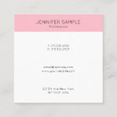 Creative Modern Minimalist Design Sjabloon Vierkante Visitekaartje (Achterkant)