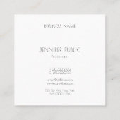 Creative Modern Minimalist Design Sjabloon Vierkante Visitekaartje (Achterkant)