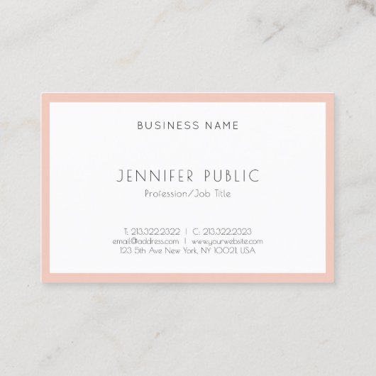 Creative Modern Minimalist Design Sjabloon Visitekaartje (Achterkant)