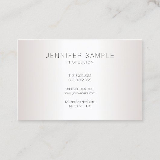 Creative Modern Minimalist Design Trendy Salon Visitekaartje (Achterkant)