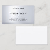 Creative Modern Minimalistic Silver Search Sjabloo Visitekaartje (Voorkant / Achterkant)