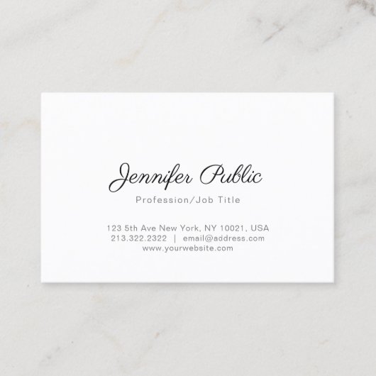 Creative Modern Minimalistisch Design Trendy Plain Visitekaartje (Voorkant)