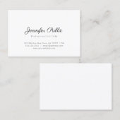Creative Modern Minimalistisch Design Trendy Plain Visitekaartje (Voorkant / Achterkant)