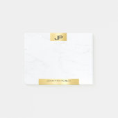 Creative Modern Monogram Goud Marmer Initialen Post-it® Notes (Voorkant)