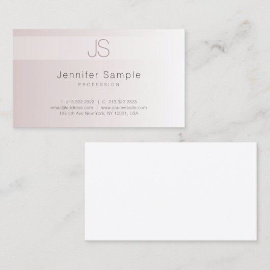 Creative Modern Monogram Sjabloon Elegant Trendy Visitekaartje (Voorkant / Achterkant)