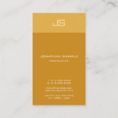 Creative Modern Monogram Trendy Verticale Sjabloon Visitekaartje (Achterkant)