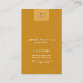 Creative Modern Monogram Verticale Elegant Sjabloo Visitekaartje (Achterkant)