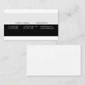 Creative Modern Professional Black Grey White Visitekaartje (Voorkant / Achterkant)