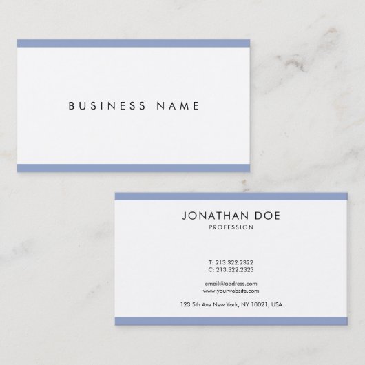 Creative Modern Professional Cool Simple Luxe Visitekaartje (Voorkant / Achterkant)