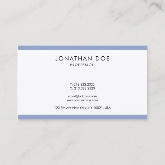 Creative Modern Professional Cool Simple Luxe Visitekaartje (Achterkant)