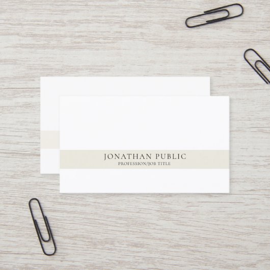 Creative Modern Professional Eenvoudig elegant Visitekaartje (Voorkant / Achterkant in situ)