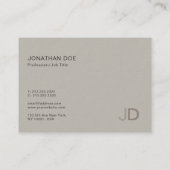 Creative Modern Professional Monogram Plain Luxe Visitekaartje (Achterkant)