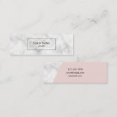 Creative Modern Roze Marble Mini Visitekaartjes (Voorkant / Achterkant)