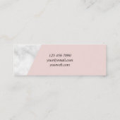 Creative Modern Roze Marble Mini Visitekaartjes (Achterkant)