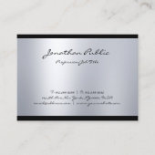 Creative Modern Script Cool Silver Plain Trendy Visitekaartje (Voorkant)