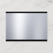 Creative Modern Script Cool Silver Plain Trendy Visitekaartje (Achterkant)