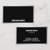 Creative Modern Silver Elegant Simple Plain Trendy Visitekaartje (Voorkant / Achterkant)