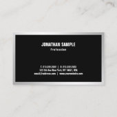 Creative Modern Silver Elegant Simple Plain Trendy Visitekaartje (Achterkant)