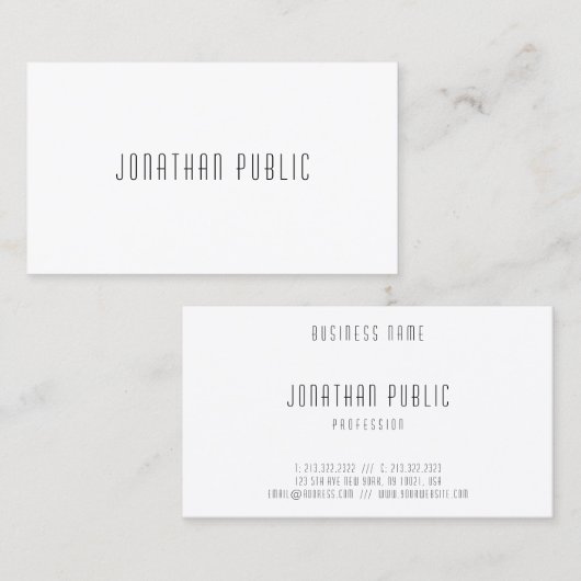 Creative Modern Simple Design Sjabloon Elegant Visitekaartje (Voorkant / Achterkant)