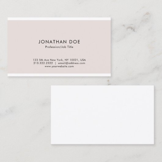 Creative Modern Simple Design Trendy-Sjabloon Visitekaartje (Voorkant / Achterkant)