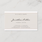 Creative Modern Simple Elegant Minimalist Plain Visitekaartje (Voorkant)