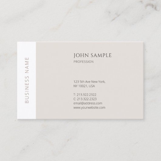 Creative Modern Simple Professional Elegant Plain Visitekaartje (Voorkant)